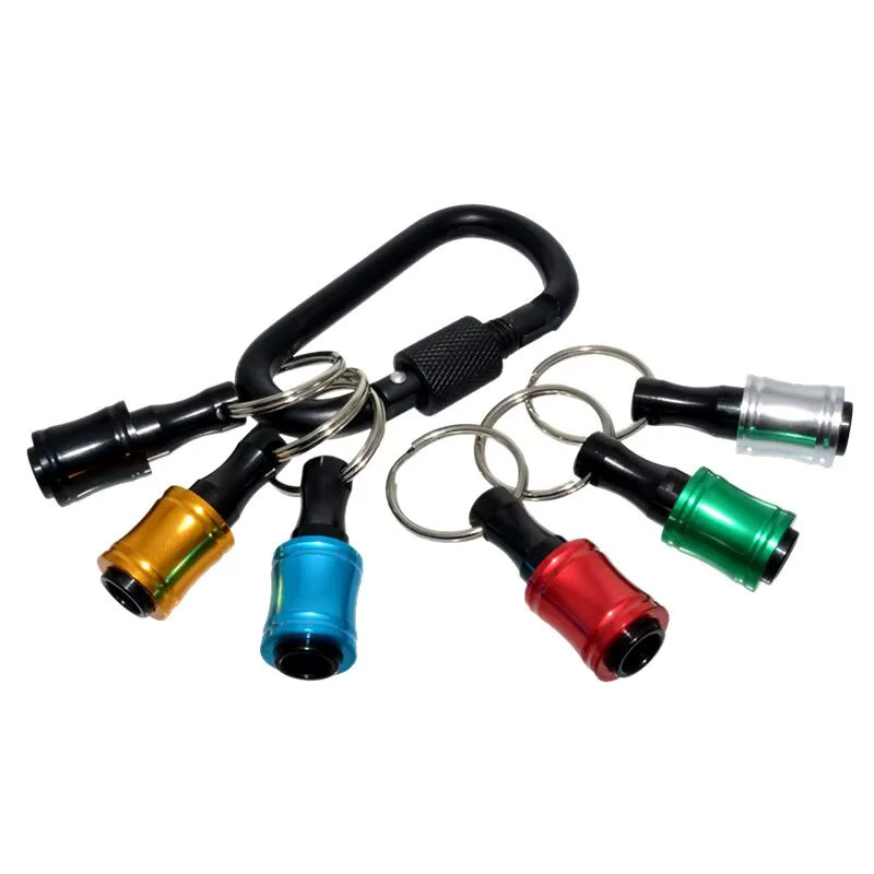 6-teiliger Bithalter-Schlüsselanhänger mit 1/4-Zoll-Schnellwechselsystem und Verlängerungsstange in Multicolor - Bild 2