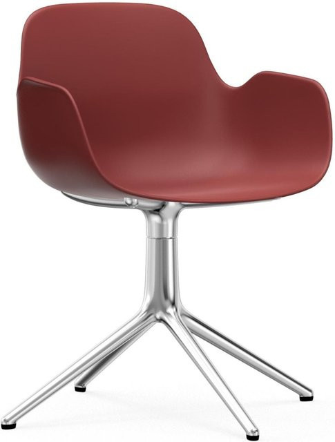Normann Copenhagen Form Drehsessel mit Armlehnen in Rot - Bild 1