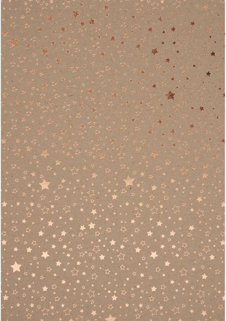 Heyda Naturkarton Sterne in Kupfer und Braun mit Glanzeffekt - Bild 1