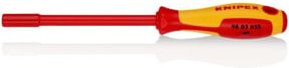 Knipex Steckschlüssel mit Schraubendreher-Griff isoliert, 5,5 mm, rot, VDE-geprüft, Länge: 232 mm - Bild 1