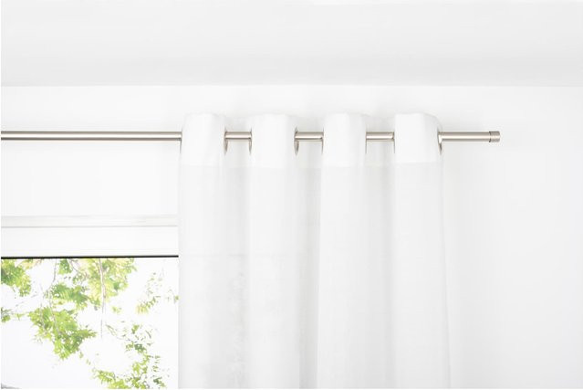 Ondeco Ösenschal Breeze blickdicht in Weiß, 1er Set, B: 135 cm, H: 245 cm - Bild 1