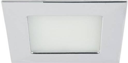 Brumberg LED-Einbauleuchte Chrom quadratisch mit warmweißem Licht und IP44 Schutzart - Bild 1