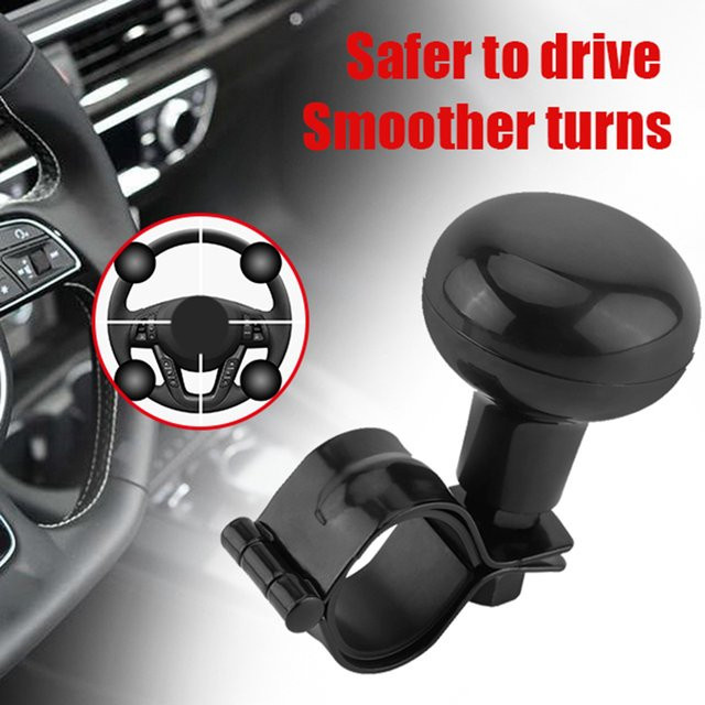 ESTINK Universal Lenkrad Spinner Power Knob für Auto und LKW, Schwarz - Bild 1