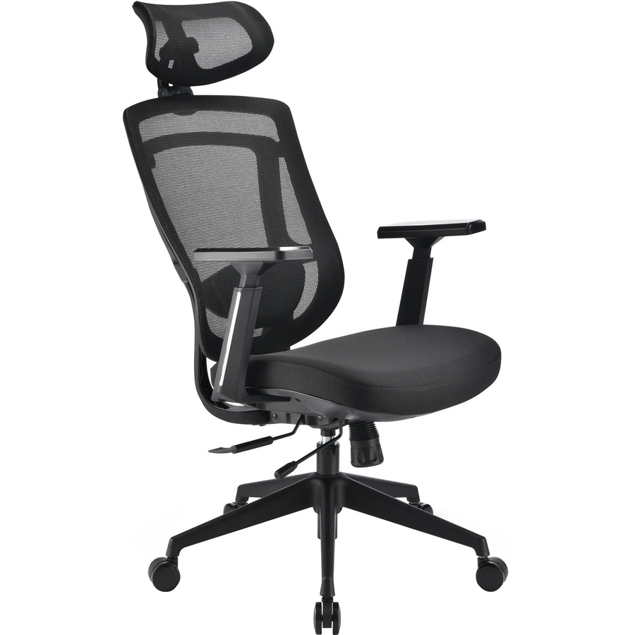 Ergonomischer Bürostuhl OfficePal C20 von Sharkoon in Schwarz mit Kopfstütze und Armlehnen - Bild 1