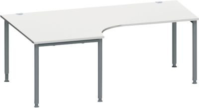 Schäfer Shop Genius Winkelschreibtisch MODENA FLEX 90 Grad mit Ansatz links, Breite: 200 cm, lichtgrau/anthrazit - Bild 1