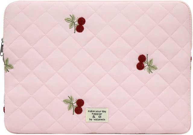 Bestickte Laptoptasche für MacBook Air/Pro und Dell Notebook in Rosa - Bild 1