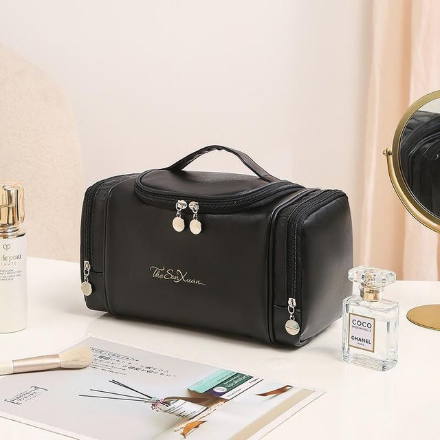 The Bags Family Kosmetiktasche wasserdichte Reise-Kulturtasche für Toilettenartikel in Pink, Schwarz, Braun oder Weiß - Bild 1