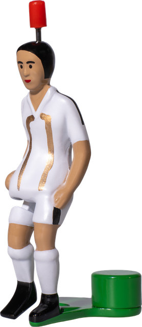 TIPP-KICK Top-Kicker Madrid Fußball Metall Zink weiß gold - Bild 1