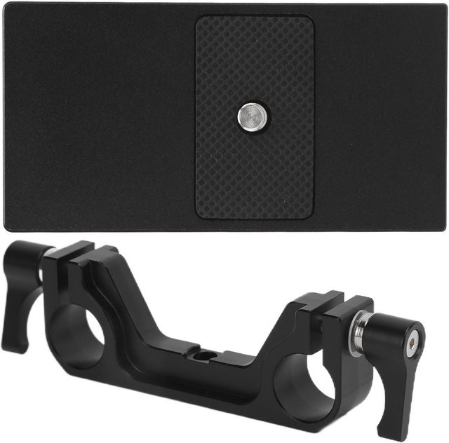 Sony Kamera Batterie Adapterplatte für NP F970 Serie mit 15mm Schienenrohrklemme in Schwarz - Bild 1