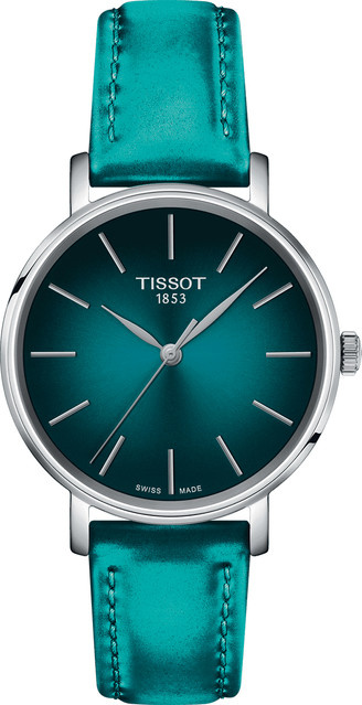 Tissot Damenuhr Everytime, Quarz, Edelstahl, 34 mm, Leder, 5 ATM - Bild 1