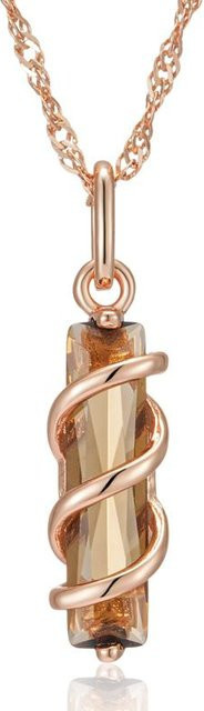 Halskette Kupfer, Roségold, Zirkonia, Damen - Bild 1