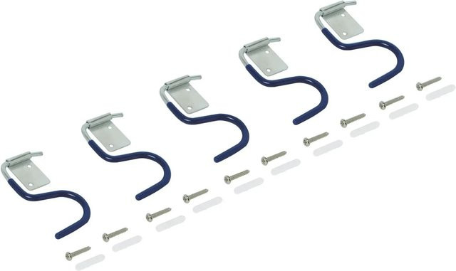 LUX-TOOLS Gerätehaken mit PVC-Beschichtung in Blau, 5 Stück - Bild 1