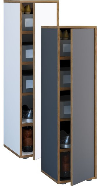 VCM Holz-Schuhschrank Salia Allzweckschrank mit 5 Fächern und Drehtür, B/T/H: 30 x 33 x 110 cm - Bild 1