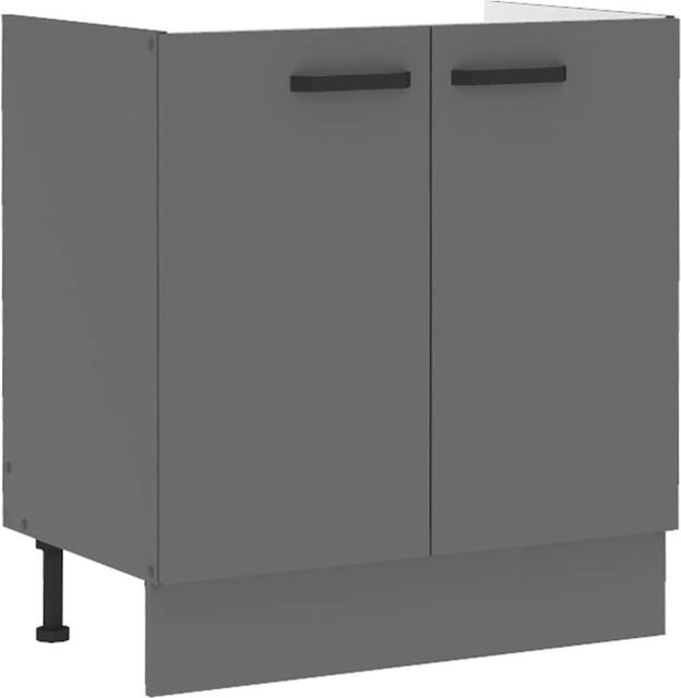 Spülenunterschrank NESSA in Anthrazit für deine Einbauküche mit einer Breite von 80 cm - Bild 1