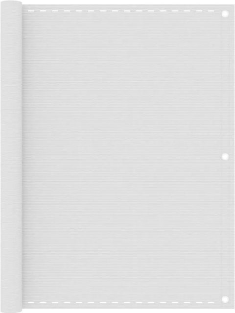 vidaXL Balkon-Sichtschutz aus HDPE in Weiß, semi-transparent, Höhe: 120 cm, Breite: 400 cm - Bild 1
