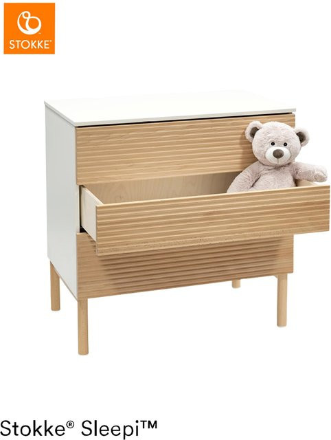 Stokke Sleepi Kommode aus Buchenholz in Braun mit sanft schließenden Schubladen - Bild 1