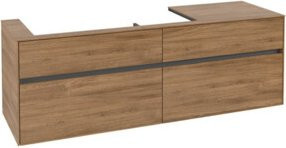 Villeroy & Boch Waschtischunterschrank Collaro in Kansas Oak, Wandmontage, B/H/T: 160 x 50 x 54,8 cm - Bild 1