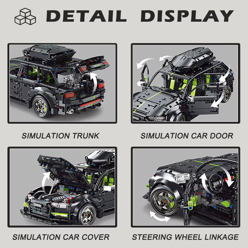 Yangkili Technische R Avant Auto Station Wagon, Modell Bausteine, 1:10, ab 8 Jahren - Bild 3