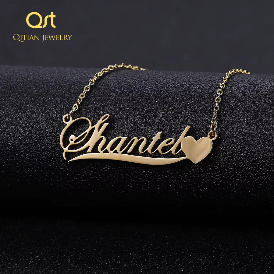 Qitian Halskette, Edelstahl, Gold, Unisex - Bild 1