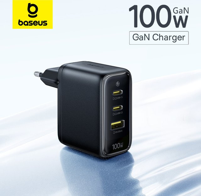 Baseus 100W USB-C Schnellladegerät mit PD, QC und PPS für iPhone, MacBook Air und Laptop - Bild 1