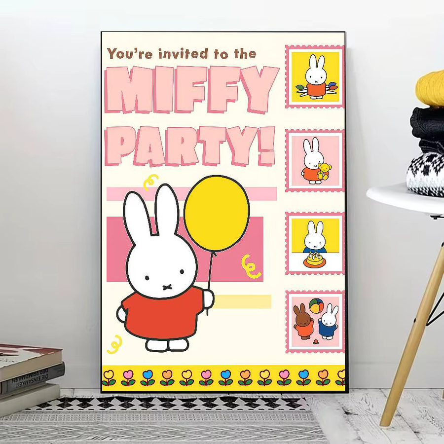 Miffy Modernes Abstract Paper Poster Illustration in Multicolour - Bild 2