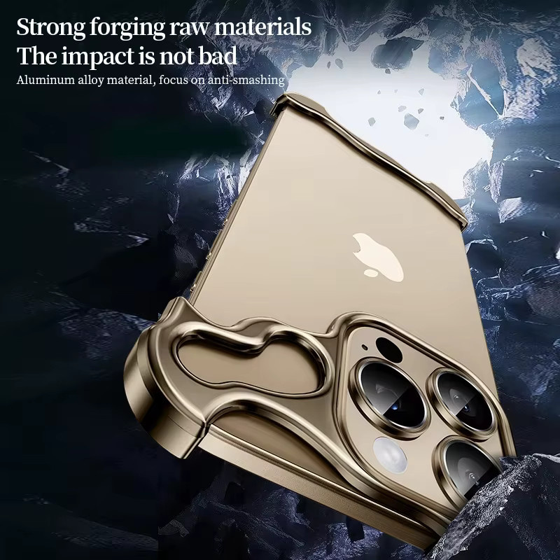 Designer Venom Alien Arc Handyhülle mit Kameraschutz und Anti-Drop-Abdeckung für iPhone 17 16 15 14 13 12 Pro Max 15 Plus in Gold - Bild 4