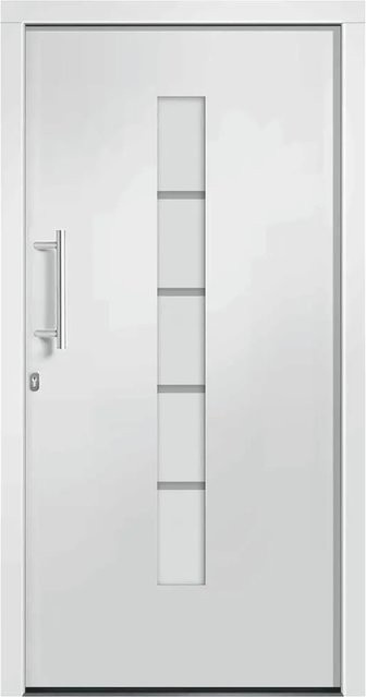 vidaXL Haustür aus Aluminium und PVC in Weiß, modern, B/H: 100 x 200 cm - Bild 1