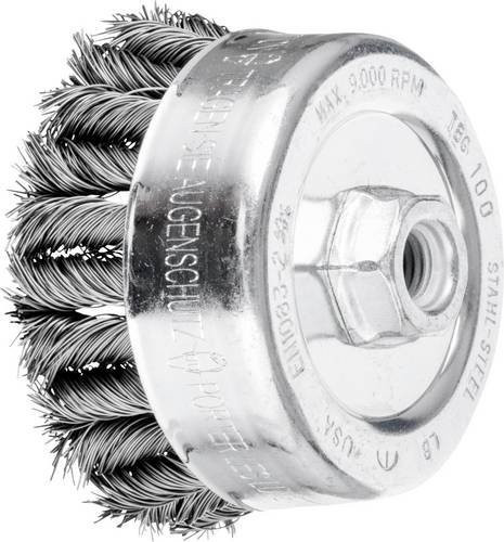 PFERD COMBITWIST Topfbürste gezopft für Winkelschleifer, Durchmesser: 100 mm, Gewinde: M14, Drahtstärke: 0,50 mm, Farbe: Silber - Bild 1