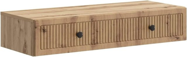 vidaXL Wandmontierter Beistelltisch Artisan-Eiche in Braun, B/T/H: 87,5 x 34,5 x 17 cm - Bild 1