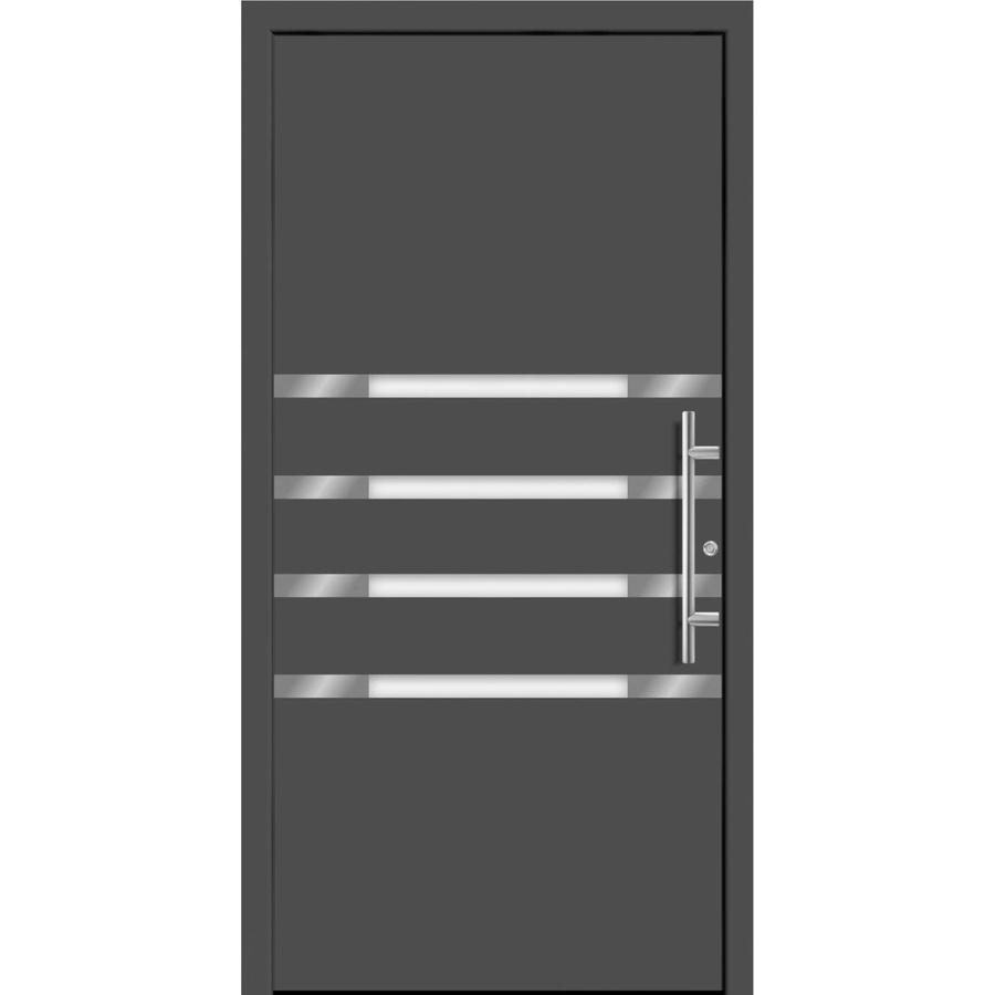 Splendoor Moderno M450/B Aluminium-Haustür mit Glaseinsatz, Anthrazit Metallic, Anschlag Rechts, B: 110 cm, H: 210 cm - Bild 2