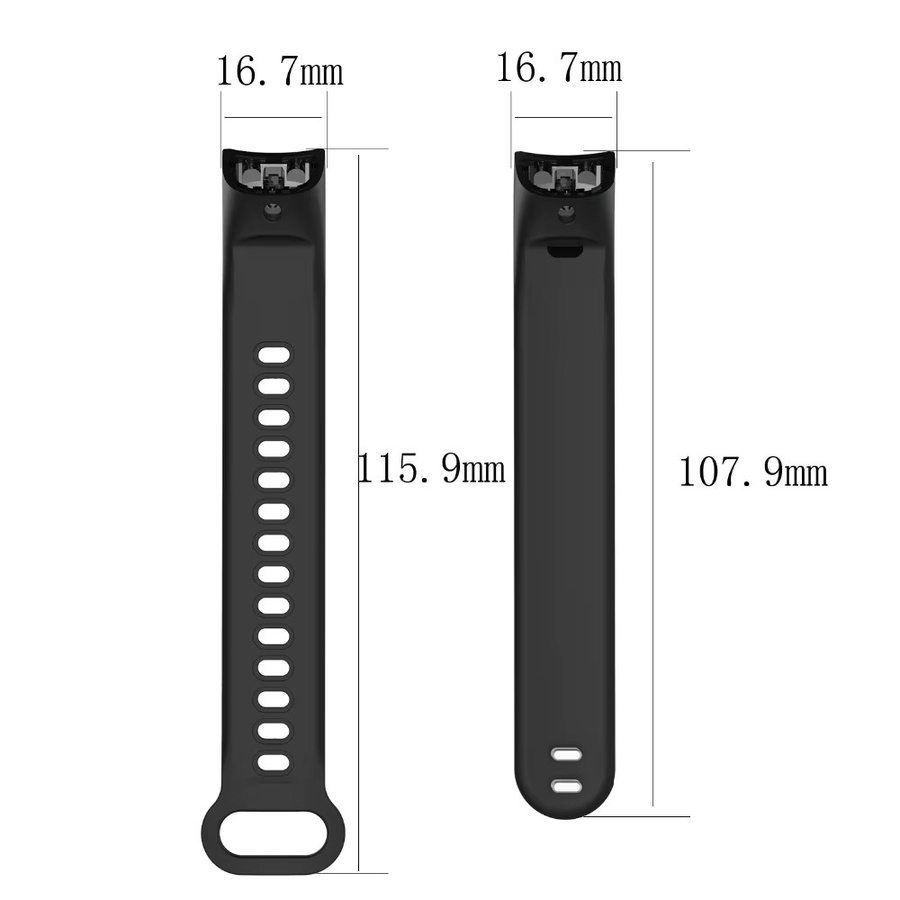 FIFATA Silikon Sportarmband für Huawei Honor Band 3 in Schwarz - Bild 2