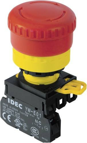 Idec YW1L-V4E01Q4R Not-Aus-Schalter, Rot, 240 V/AC, 6A, 1 Öffner - Bild 1