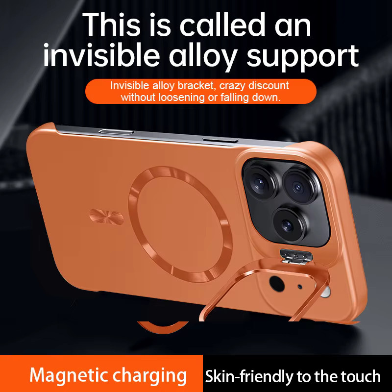 Xeber Magnetische iPhone Hülle mit Objektivhalter für iPhone 17 bis 13 Pro Max, MagSafe kompatibel, ultradünn, Grau - Bild 3