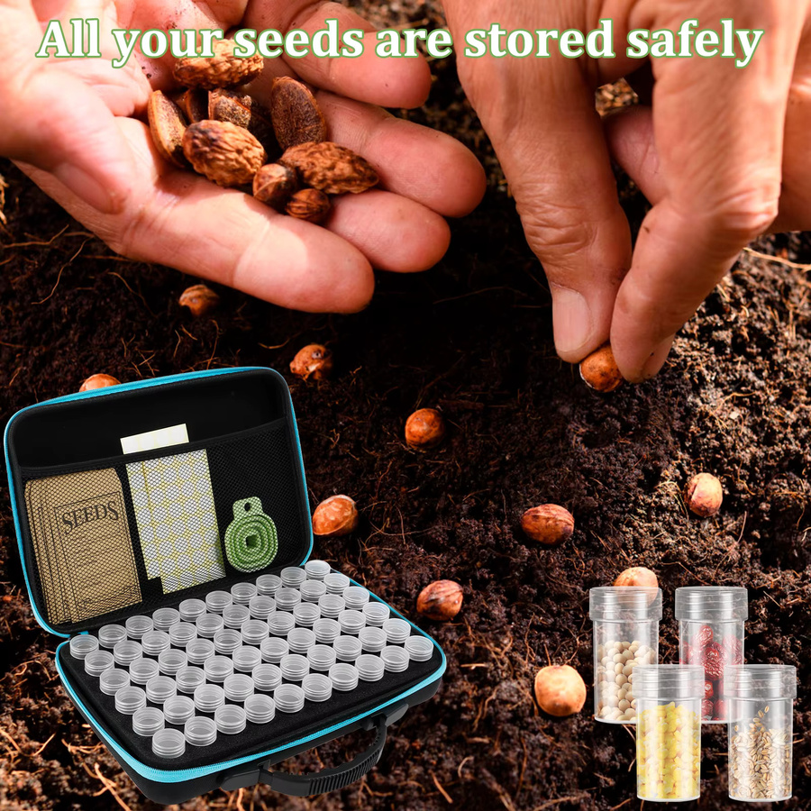 Multifunktionaler Samen Lagerung Organizer in Schwarz mit 60 oder 120 Slots für Garten, Gemüse und Blumen - Bild 6