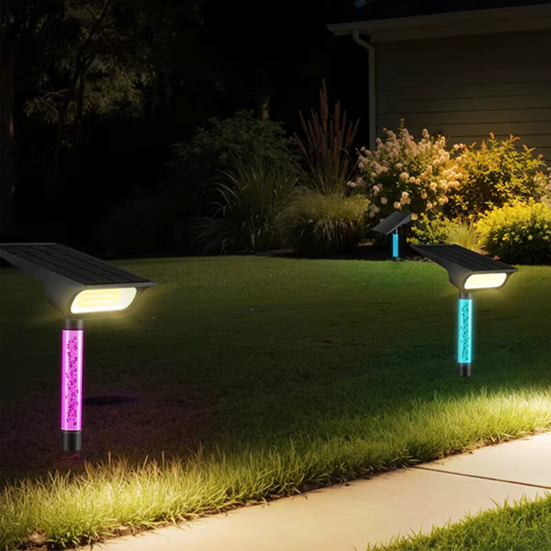 intelamp Solar-LED-Spotlights für den Außenbereich mit 4000 mAh und 3 Farbmodi zur Gartenbeleuchtung - Bild 2