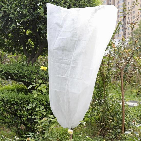 Hello Garden Pflanzen Kälteschutz Abdeckung als Frostschutzdecke aus Vliesstoff mit verstellbarem Kordelzug in Grün - Bild 3