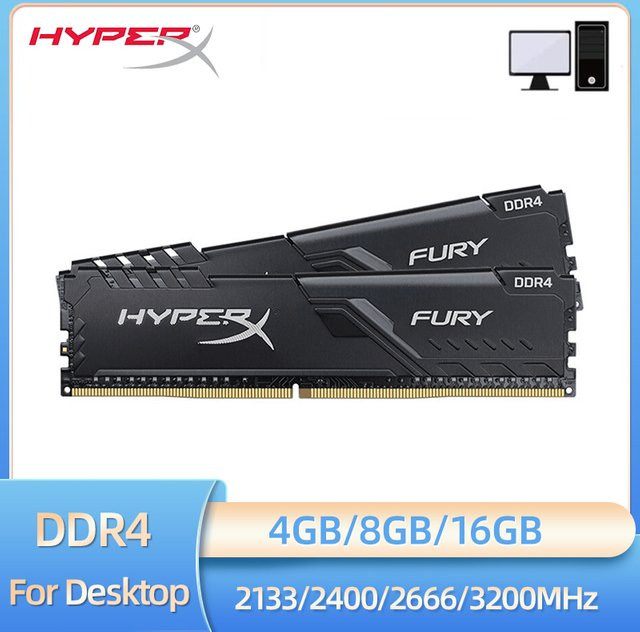 Kingston HyperX Fury DDR4 Desktop-RAM DIMM 288-Pin in Schwarz - Bild 1