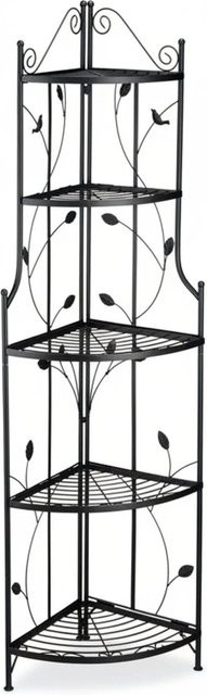 Relaxdays Pflanzentreppe aus Metall in Schwarz, klappbar, H x B x T: 160 x 36 x 36 cm - Bild 1