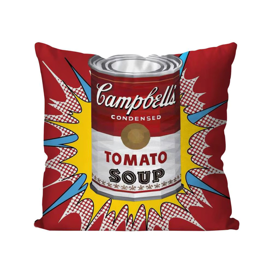 Kayou Kissenbezug Andy Warhol Pop Art Tomatensuppe, quadratisch, Mehrfarbig, Breite: 40 cm, Höhe: 40 cm, Tiefe: 40 cm - Bild 5