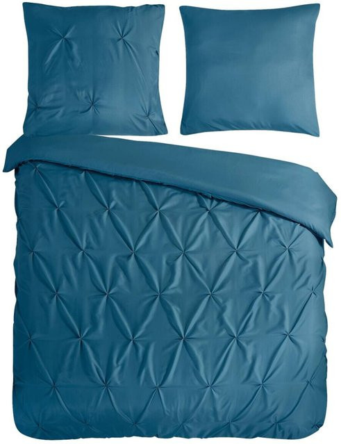 Microfaser Bettwäsche Elegance Pure Petrol aus Polyester mit Bettbezug und Kissenbezug, B/L: 200 x 200 cm und 80 x 80 cm - Bild 1