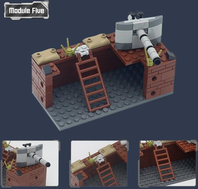 MOC Militärgraben Militärbasis, Bausteine Spielzeugset, ab 3 Jahren - Bild 1