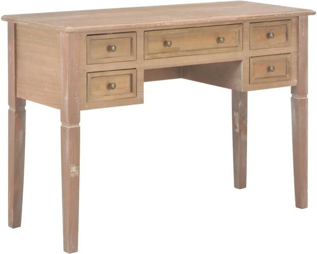 vidaXL Schreibtisch aus Kiefernholz in Braun B: 109,5 cm, T: 45 cm, H: 77,5 cm - Bild 1