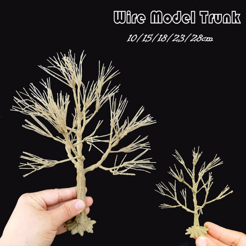 FunTrying Modell Draht Baum Stamm aus Metall in Beige für Miniatur Modellbau und Zug Layout, unregelmäßig geformt, freistehend - Bild 1