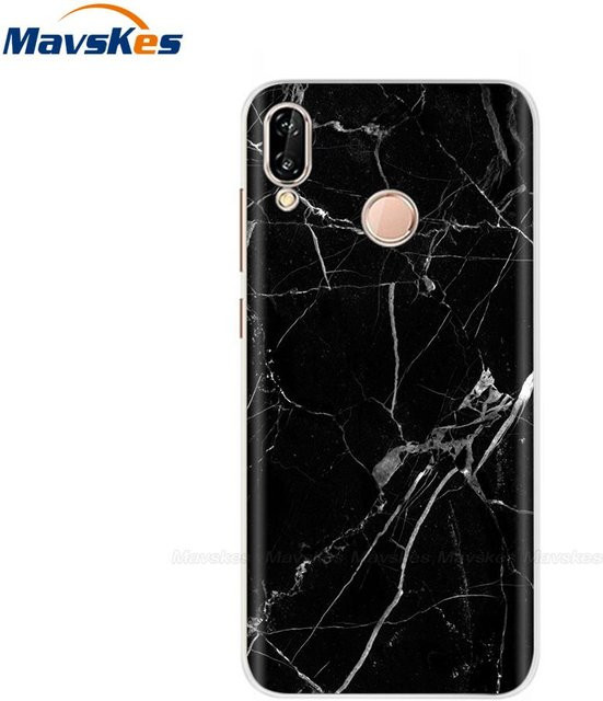 Handyhülle mit Blumenmuster für Huawei P20 Pro und Huawei P20 aus weichem TPU-Silikon in Schwarz und Transparent - Bild 1
