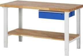 Rau Werkbank 7001A7 höhenverstellbar mit 1 Schublade, B/T/H: 150 x 70 x 79-114 cm - Bild 1