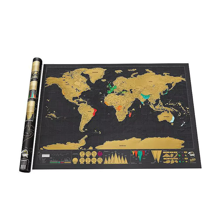 Personalisierte Scratch-off Weltkarte als Geschenk für Erwachsene in Multicolour - Bild 3