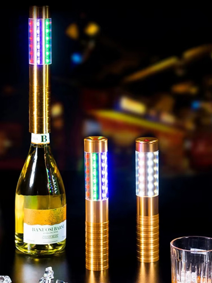 KDULIT LED Stroboskop-Stab für Champagnerflaschen in Silber und Weiß zur Party- und Hochzeitsdekoration - Bild 6