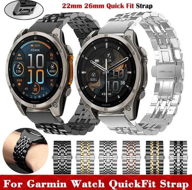 QuickFit-Metallarmband Edelstahl, Silber, Unisex, 26 mm, 22 mm - Bild 1