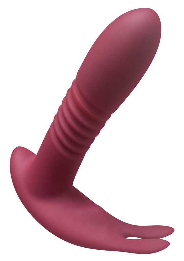 JAVIDA RC Hands-free 3 Function Vibrator mit Rotation, Stoßfunktion und Vibration in Rot oder Pink - Bild 2