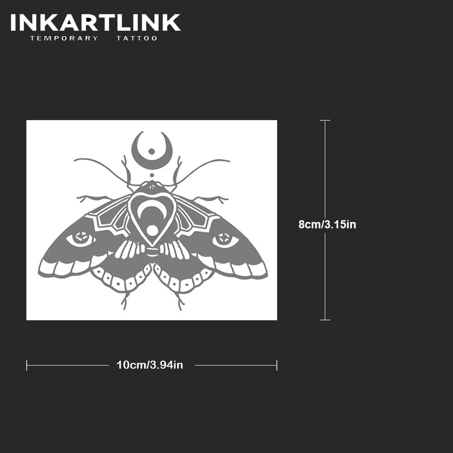 INKARTLINK Temporäres Motten-Tattoo, wasserfest, semi-permanent - Bild 4